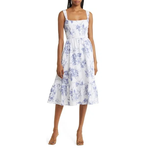 NEW Reformation Bucatini Dress Lupine 12